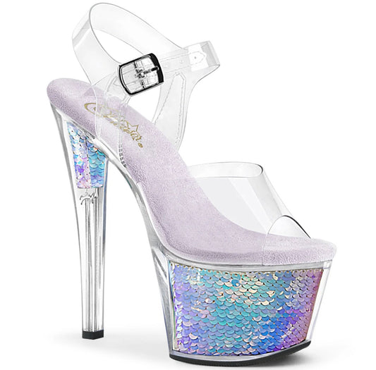 Holographic Mermaid Platform Heels