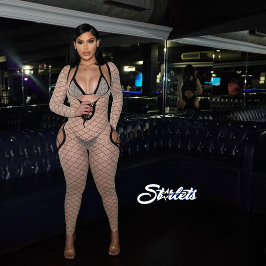 3 Piece Mesh Jumpsuit